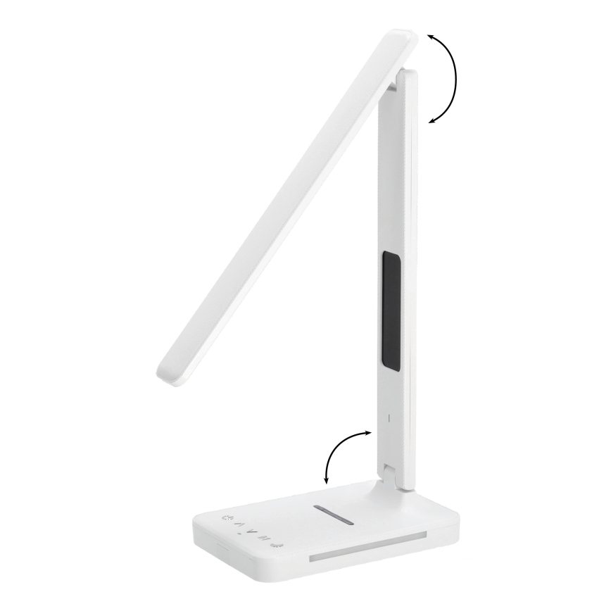LED Prigušiva stona lampa sa QI bežičnim punjenjem, ekran i USB portom LED/7W/230V 3000-6000K bela