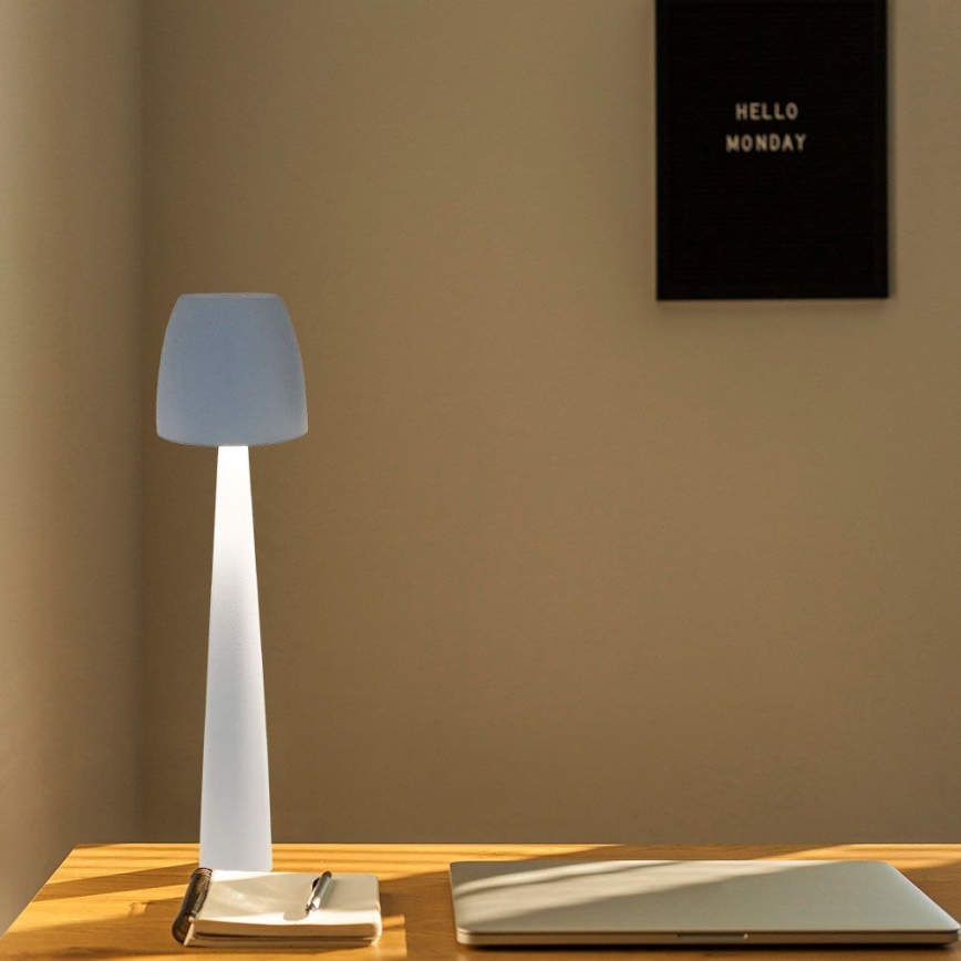 LED Prigušiva punjiva dodirna stona lampa LED/3W/5V 3000-6000K 1800 mAh bela