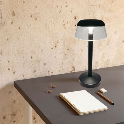 LED Prigušiva punjiva dodirna stona lampa LED/3W/5V 3000-6000K 1800 mAh crno