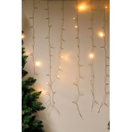 LED Prigušiva vanjska božićna svetlosna zavesa CURTAIN 360xLED/8,4W/230V 2x2 m IP44 topla bela + Daljinski upravljač