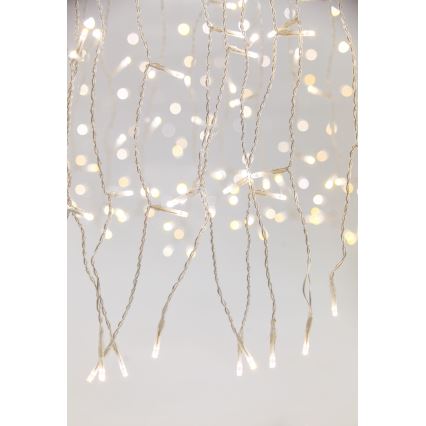 LED Prigušiva vanjska božićna svetlosna zavesa CURTAIN 360xLED/8,4W/230V 2x2 m IP44 topla bela + Daljinski upravljač