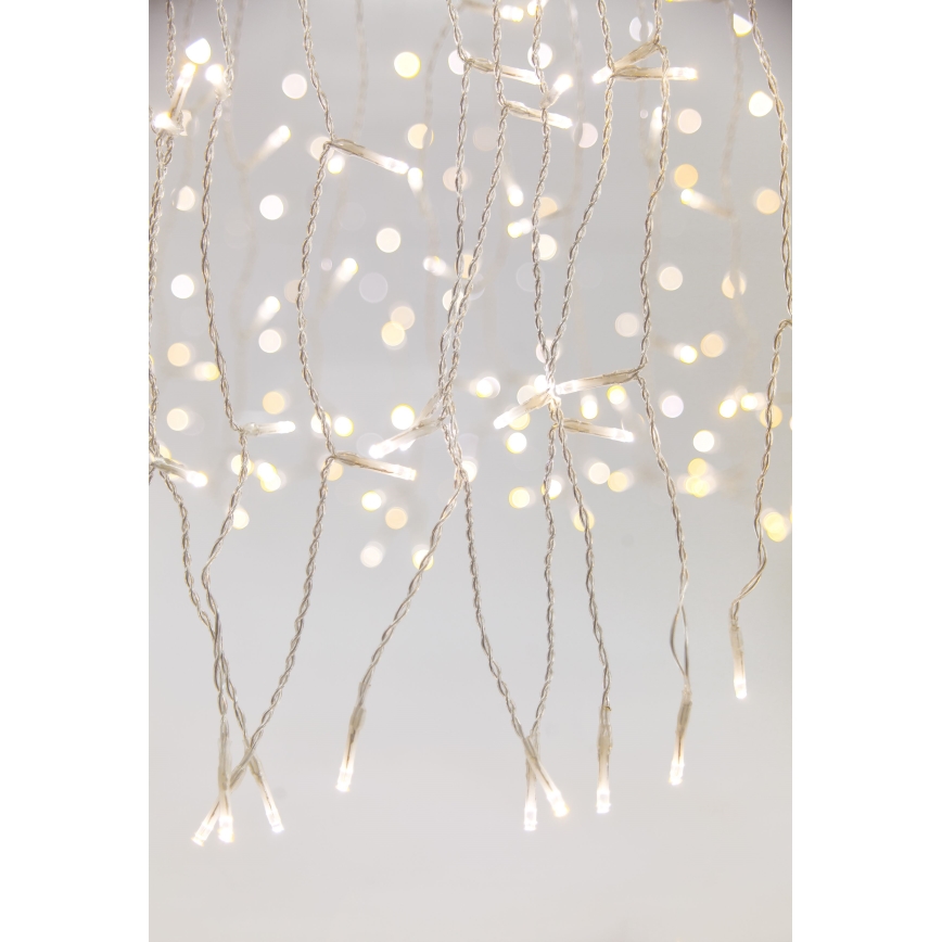 LED Prigušiva vanjska božićna svetlosna zavesa CURTAIN 360xLED/8,4W/230V 2x2 m IP44 topla bela + Daljinski upravljač