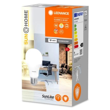 LED Prigušiva antibakterijska sijalica A60 E27/9W/230V Wi-Fi - Ledvance