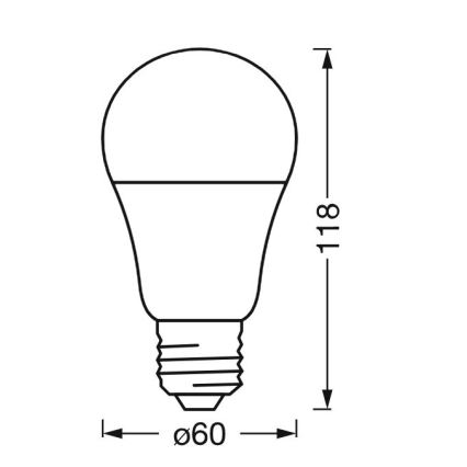 LED Prigušiva antibakterijska sijalica A60 E27/9W/230V Wi-Fi - Ledvance
