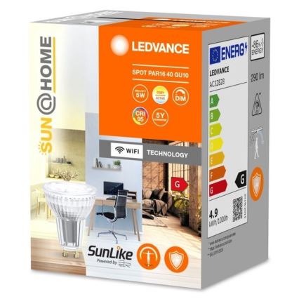 LED prigušiva antibakterijska sijalica PAR16 GU10/4,9W/230V Wi-Fi - Ledvance