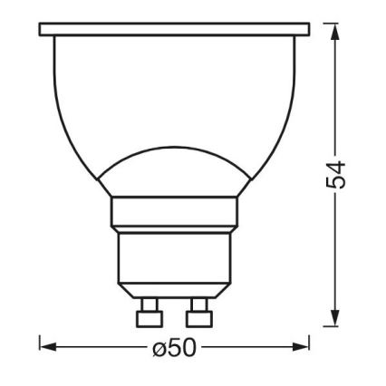 LED prigušiva antibakterijska sijalica PAR16 GU10/4,9W/230V Wi-Fi - Ledvance