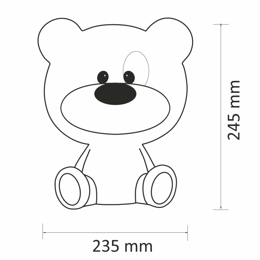 LED Prigušiva dečija dodirna lampa BIBI LED/2,5W/3,7V 1200 mAh