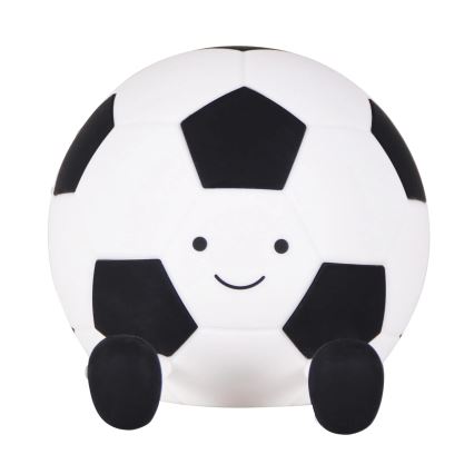 LED Prigušiva dečija dodirna lampa FOOTBALL LED/2W/5V USB 1200 mAh bela/crno