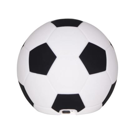 LED Prigušiva dečija dodirna lampa FOOTBALL LED/2W/5V USB 1200 mAh bela/crno