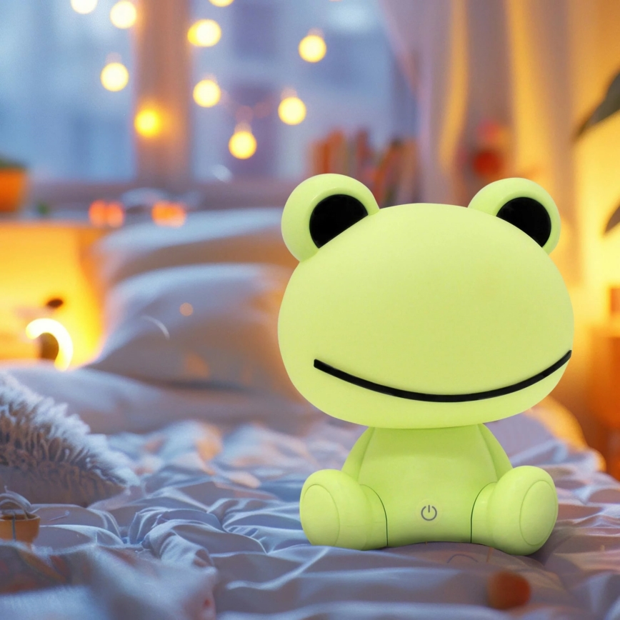 LED Prigušiva dečija dodirna lampa FROG LED/2,5W/3,7V 1200 mAh