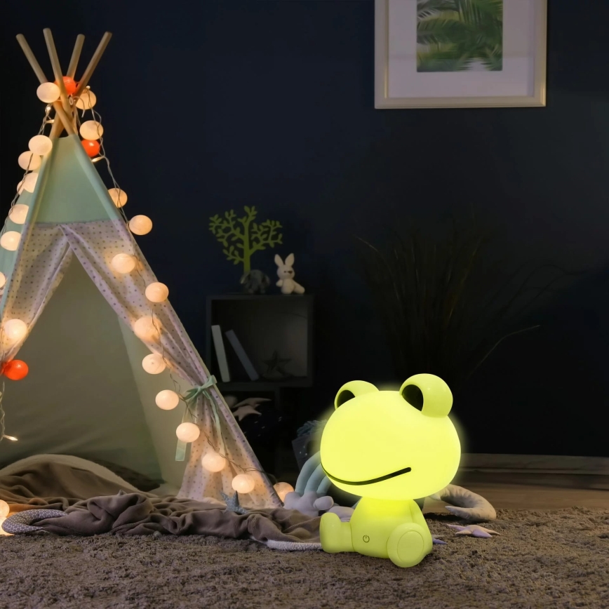 LED Prigušiva dečija dodirna lampa FROG LED/2,5W/3,7V 1200 mAh