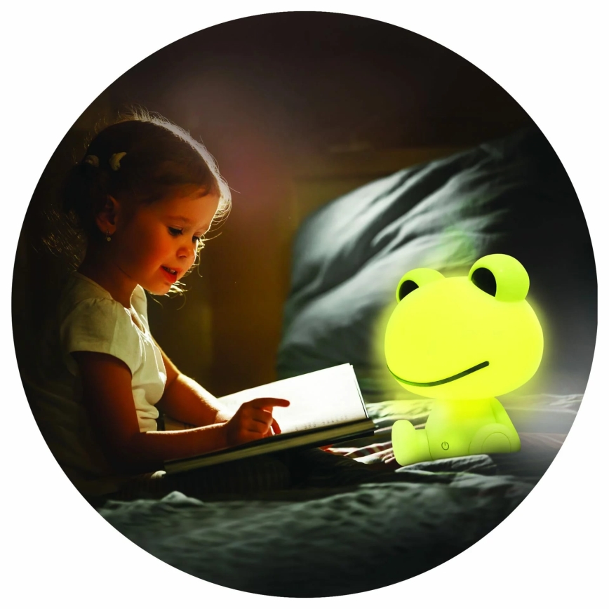 LED Prigušiva dečija dodirna lampa FROG LED/2,5W/3,7V 1200 mAh