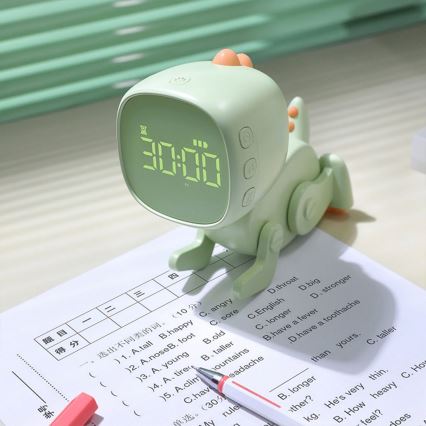 LED RGBW Prigušiva dečija noćna lampica a budilnikom ROBOT LED/1W/5V 1200 mAh