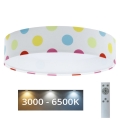 LED prigušiva dečija plafonska lampa SMART GALAXY KIDS LED/24W/230V 3000-6500K sa šarenim tačkicama + daljinski upravljač