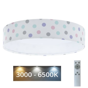 LED prigušiva dečije plafonsko svetlo SMART GALAXY KIDS LED/24W/230V 3000-6500K tačkice višebojno + daljinski upravljač