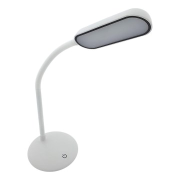 LED Prigušiva dodirna fleksibilna stona lampa LED/6W/5V USB 1200 mAh bela