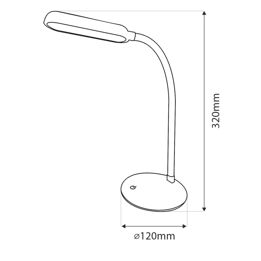 LED Prigušiva dodirna fleksibilna stona lampa LED/6W/5V USB 1200 mAh bela