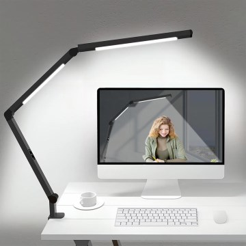 LED Prigušiva dodirna fleksibilna stona lampa POINTIQ LED/12W/230V 3000/4000/5000/6500K CRI 92 crno