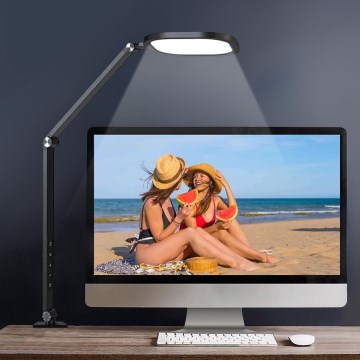 LED Prigušiva dodirna fleksibilna stona lampa POINTIQ LED/15W/230V 3000-6500K CRI 96 crno