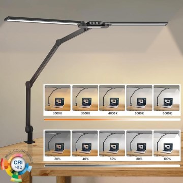 LED Prigušiva dodirna fleksibilna stona lampa POINTIQ LED/24W/230V 3000-6500K CRI 92 crno