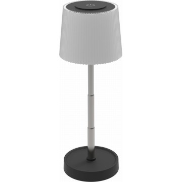 LED prigušiva dodirna spoljašnja punjiva stona lampa LED/2W/5V IP44 1200 mAh siva