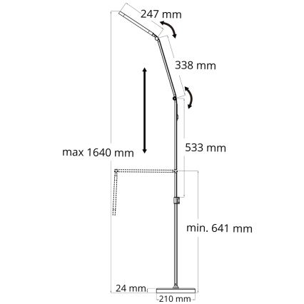LED Prigušiva dodirna stojeća lampa FERRARA LED/13W/230V 3000/4000/6000K bela