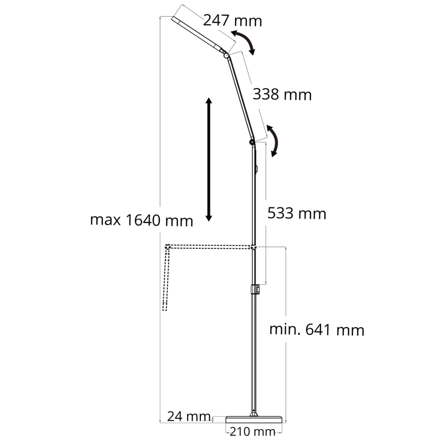 LED Prigušiva dodirna stojeća lampa FERRARA LED/13W/230V 3000/4000/6000K bela