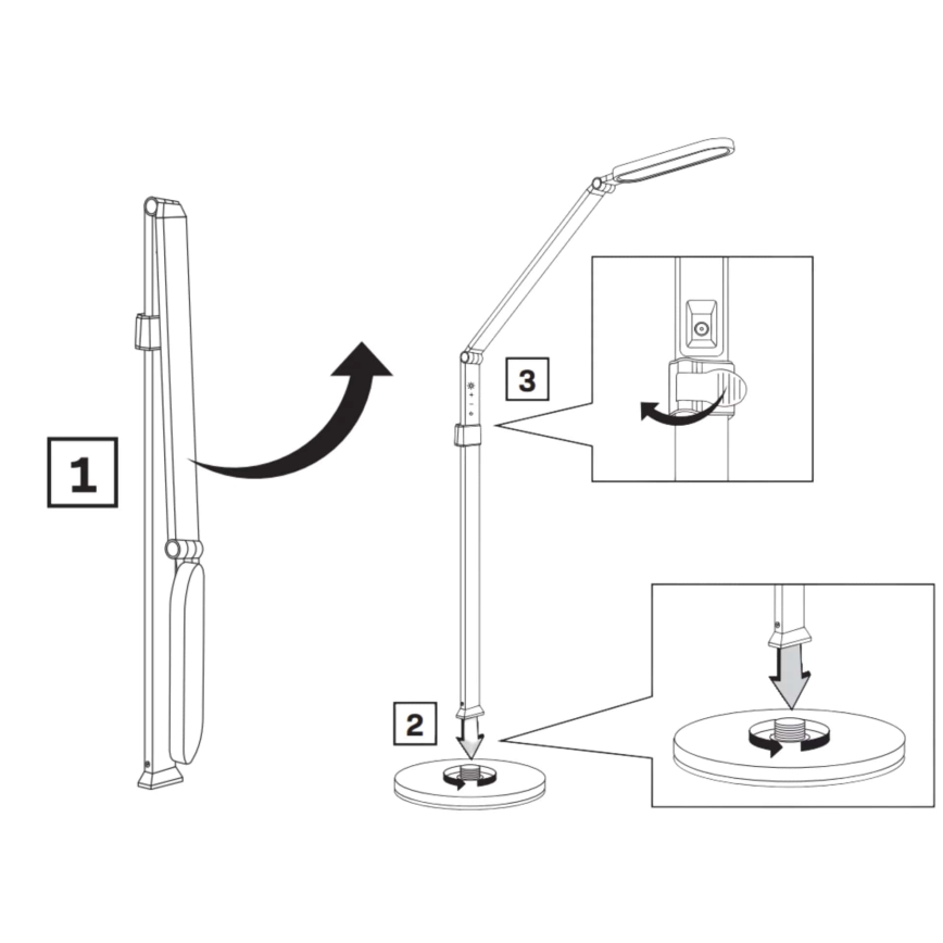 LED Prigušiva dodirna stojeća lampa FERRARA LED/13W/230V 3000/4000/6000K bela
