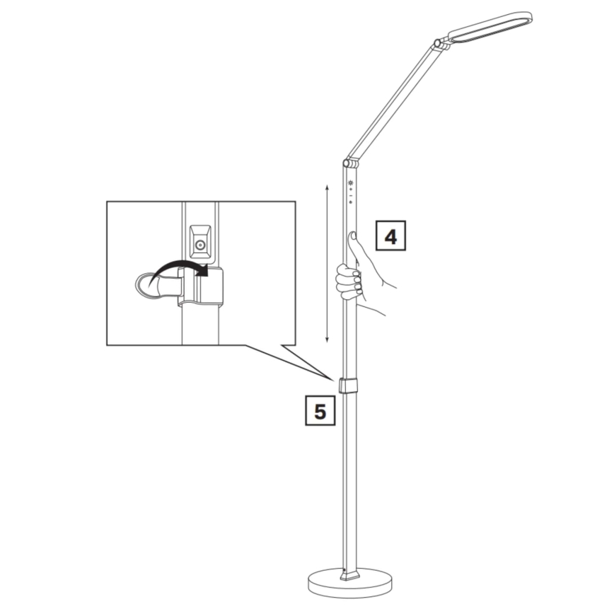 LED Prigušiva dodirna stojeća lampa FERRARA LED/13W/230V 3000/4000/6000K bela