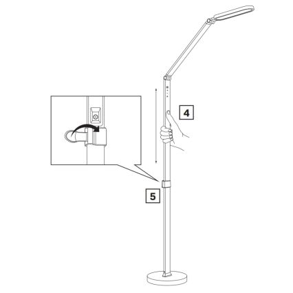 LED Prigušiva dodirna stojeća lampa FERRARA LED/13W/230V 3000/4000/6000K crno