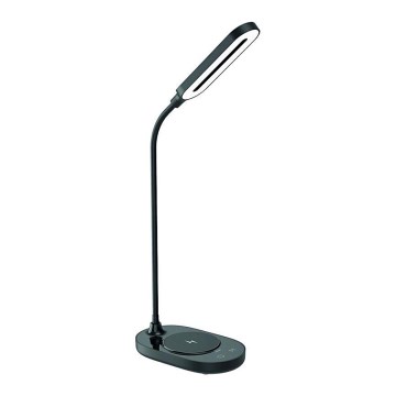 LED prigušiva dodirna stona lampa sa bežičnim punjenjem OCTAVIA LED/7W/230V crna