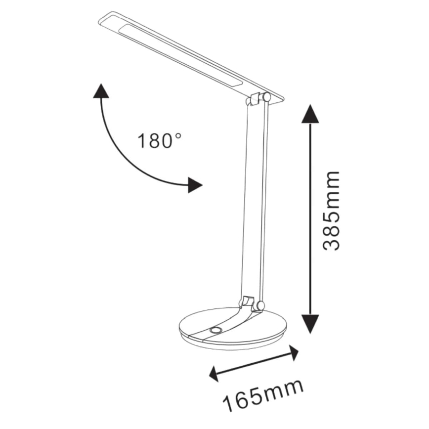 LED prigušiva dodirna stona lampa SERRA LED/8W/230V crna