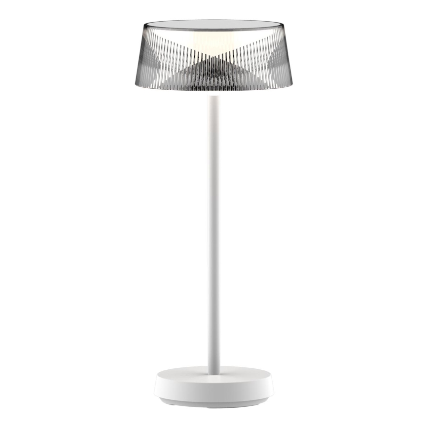 LED Prigušiva dodirna vanjska stona lampa CASABLANCA LED/3,4W/5V USB 3600 mAh IP44 bela