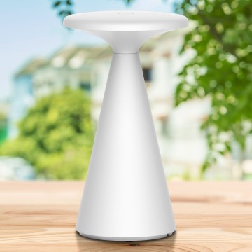 LED Prigušiva dodirna vanjska stona lampa PAROS LED/1,8W/5V USB 1800 mAh IP44 bela