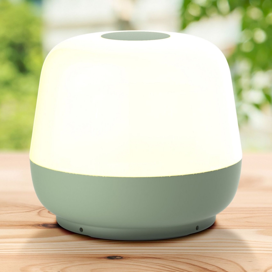 LED Prigušiva dodirna vanjska stona lampa SAMBA LED/1,2W/5V USB 1200 mAh IP44 zelena
