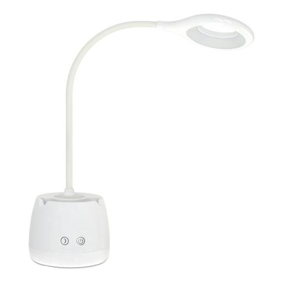 LED Prigušiva fleksibilna punjiva stona lampa LUSIA LED/5W/5V 3000/4000K 1200 mAh bela
