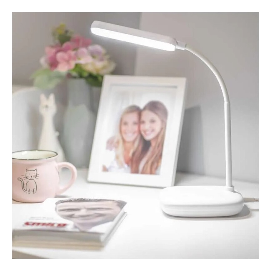 LED Prigušiva fleksibilna stona lampa LED/12W/230V 3000K/4000K/6500K bela