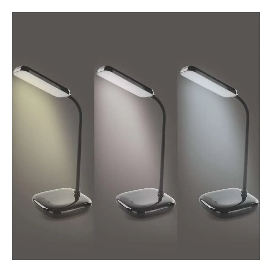 LED Prigušiva fleksibilna stona lampa LED/12W/230V 3000K/4000K/6500K crno