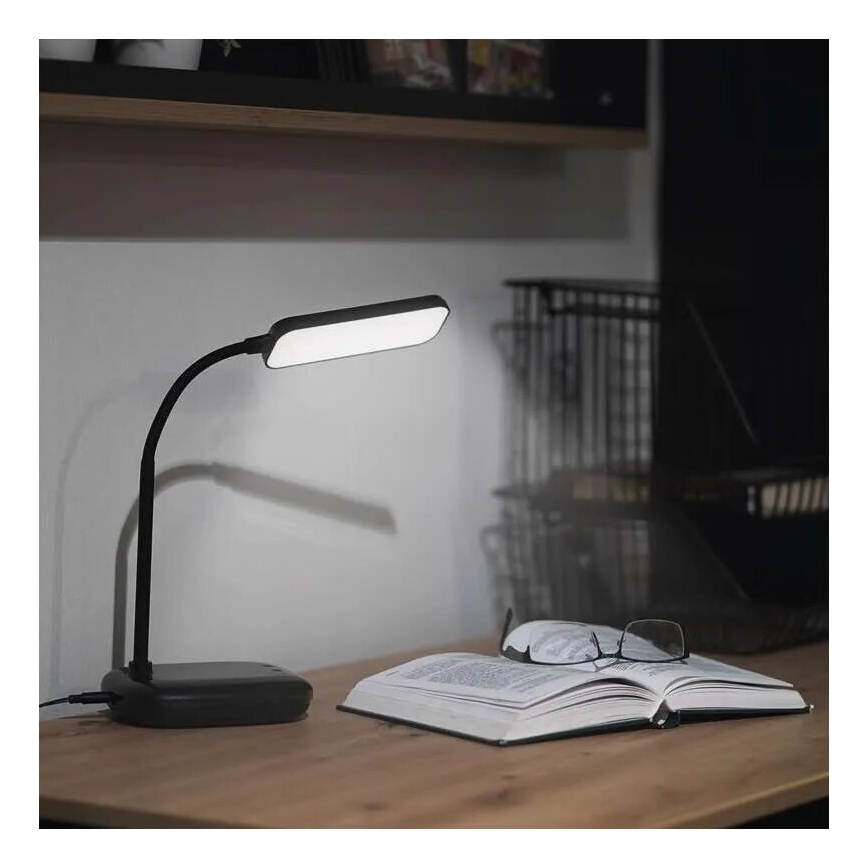 LED Prigušiva fleksibilna stona lampa LED/12W/230V 3000K/4000K/6500K crno