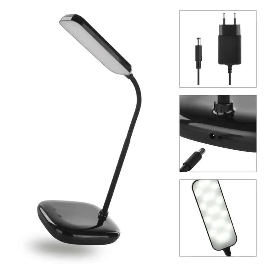 LED Prigušiva fleksibilna stona lampa LED/12W/230V 3000K/4000K/6500K crno