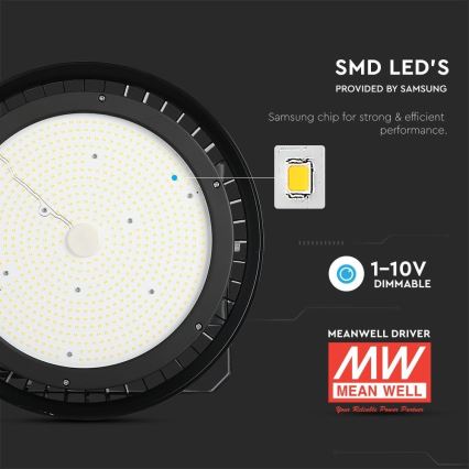 LED Prigušiva industrijska lampa High Bay LED/500W/230V 4000K IP65 crno