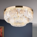 LED prigušiva kristalna plafonska lampa PRISM LED/80W/230V prečnik 55 cm 24K zlatna pozlata
