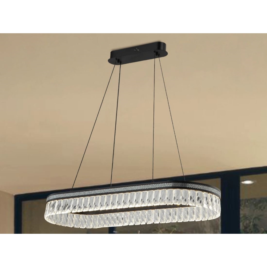 LED prigušiva kristalni luster na sajli THALIA LED/50W/230V 3000-6000K + daljinski upravljač
