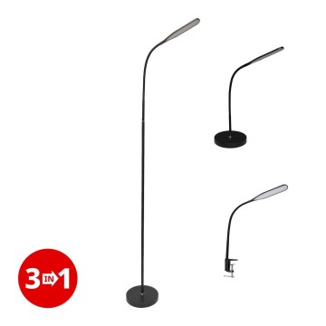 LED Prigušiva lampa 3u1 LED/10W/230V 3000/4000/6000K CRI 90 crno