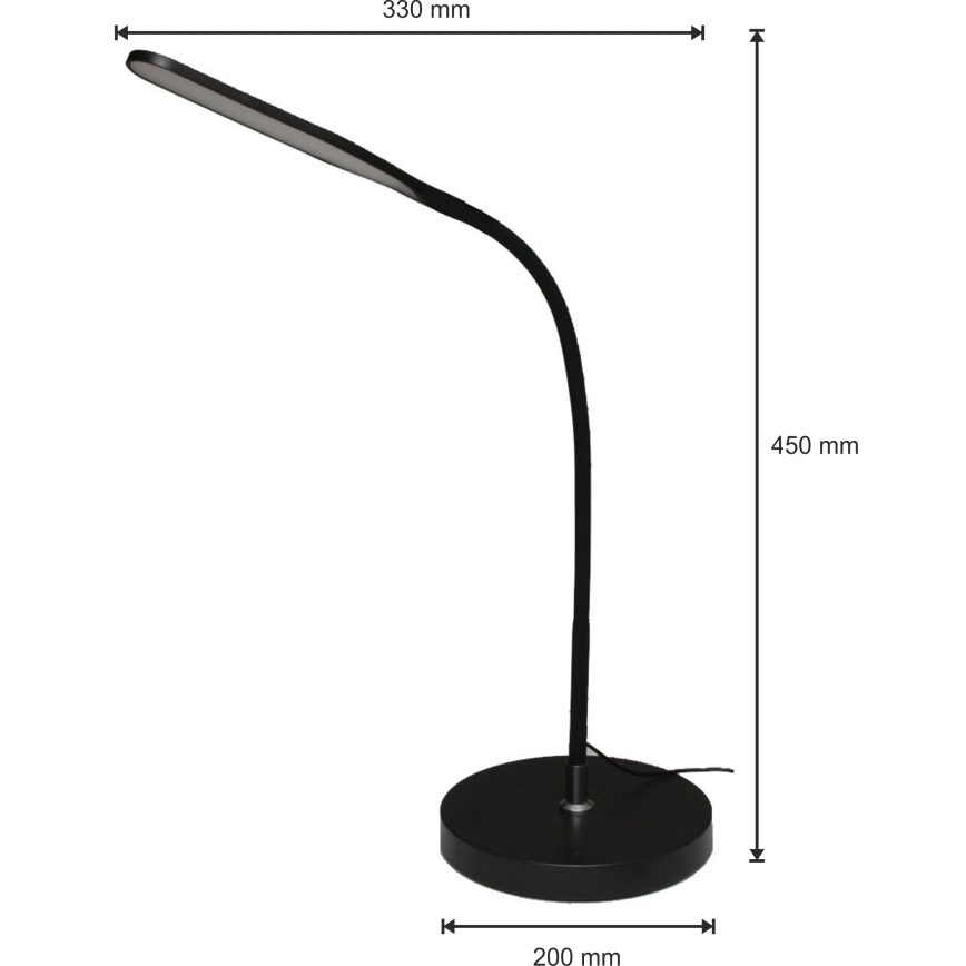 LED Prigušiva lampa 3u1 LED/10W/230V 3000/4000/6000K CRI 90 crno