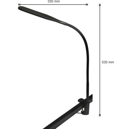 LED Prigušiva lampa 3u1 LED/10W/230V 3000/4000/6000K CRI 90 crno