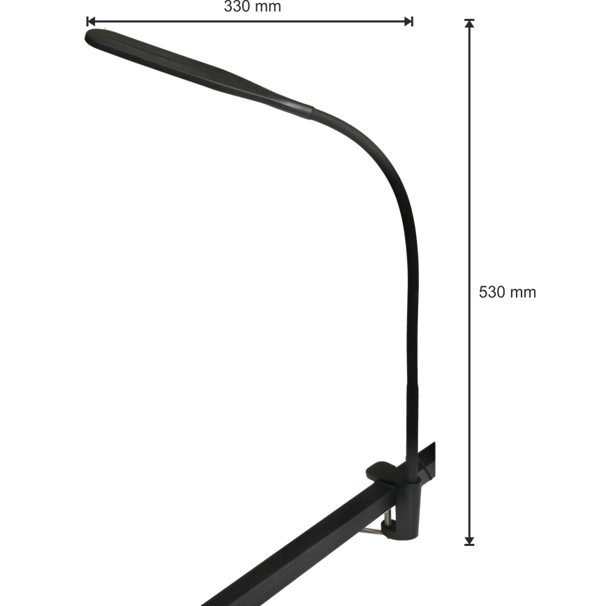 LED Prigušiva lampa 3u1 LED/10W/230V 3000/4000/6000K CRI 90 crno