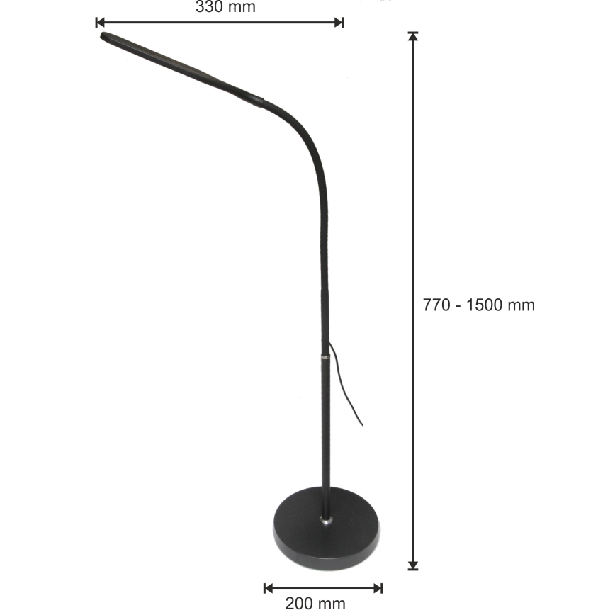 LED Prigušiva lampa 3u1 LED/10W/230V 3000/4000/6000K CRI 90 crno