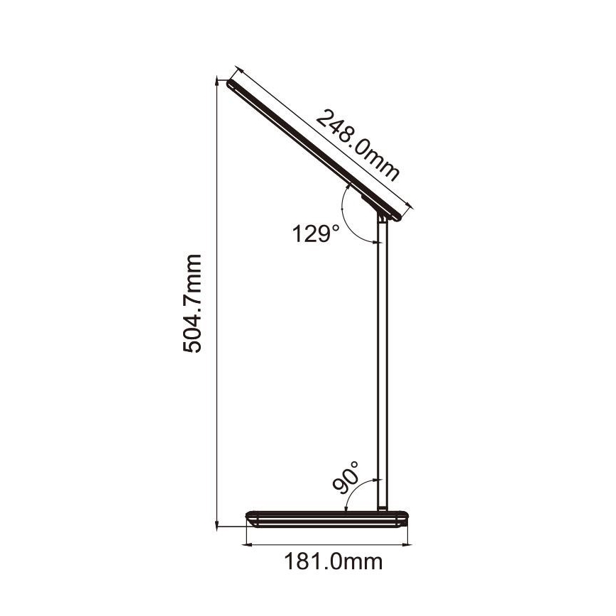 LED Prigušiva stolna lampa s upravljanjem na dodir i bežičnim punjenjem JOY LED/6W/230V+USB crna