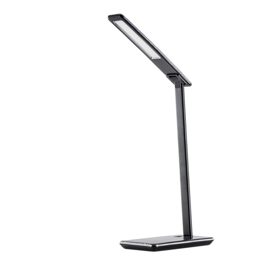 LED Prigušiva stolna lampa s upravljanjem na dodir i bežičnim punjenjem JOY LED/6W/230V+USB crna